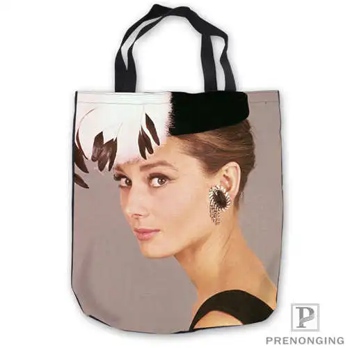 Изготовленная на заказ холщовая Audrey Hepburn 02 сумка для покупок через плечо