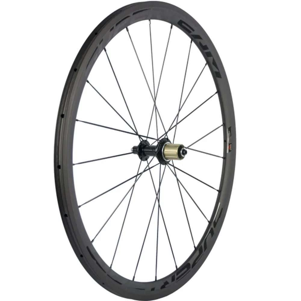 Perfect SUPERTEAM 700C Full Carbon Fiber Wheelset 38mm Ultra Light Carbon Wheels with R13 Hub Tubular 23mm Width Bicycle Wheels 3