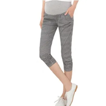 

Elastic Force Maternity Pants For Pregnant Women Summer Trousers Maternity Pants High waisted Maternity Short Pants 2018 New