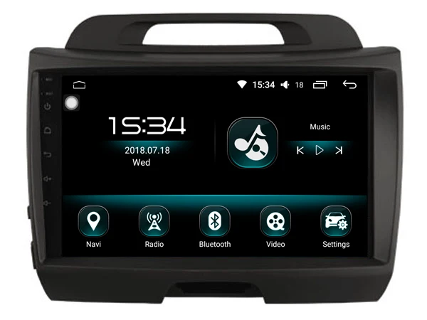 Clearance Octa core android 8.0 4gb ram and 32gb rom ips screen car radio recorder gps navigation system for Kia SPORTAGE 2010 player 0