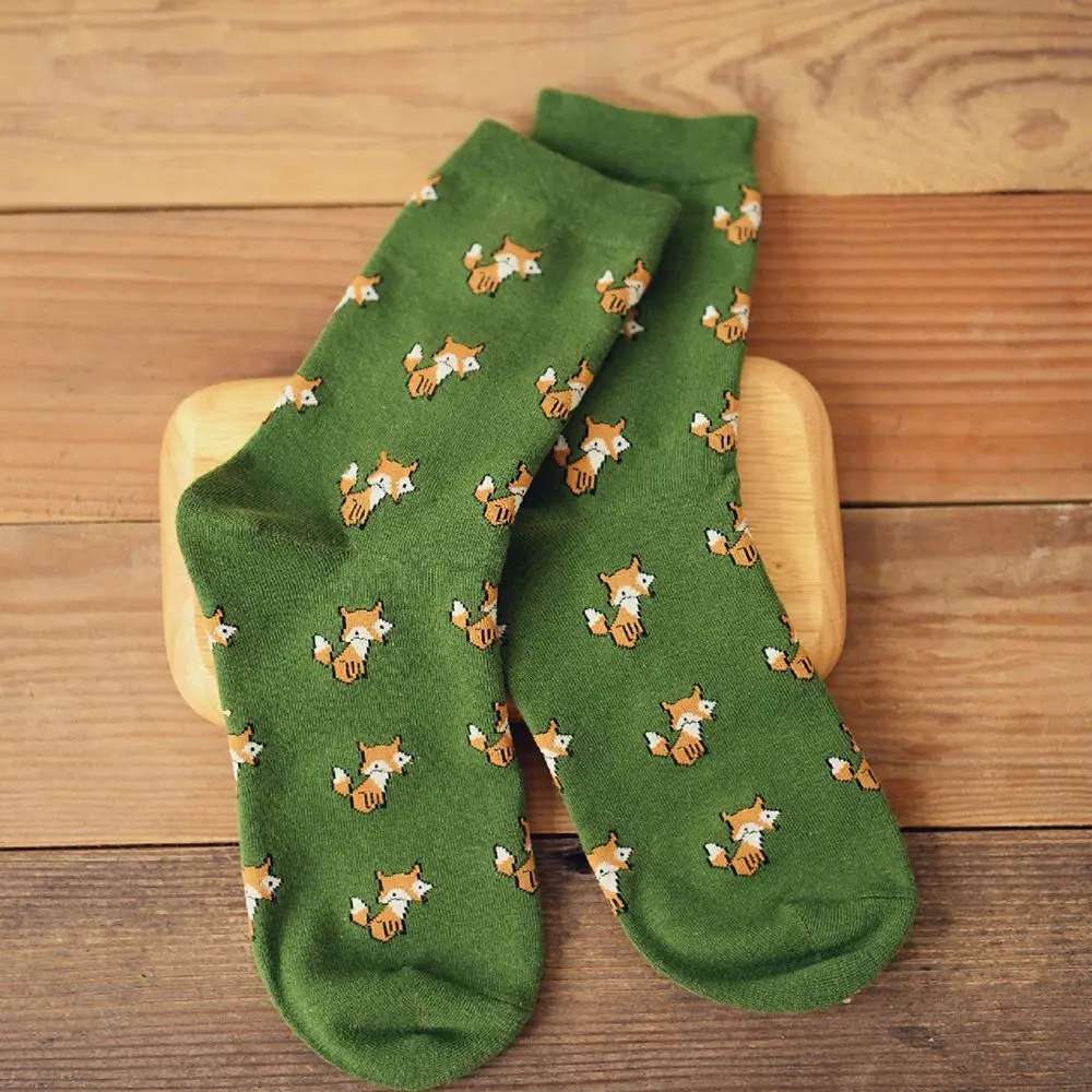 

1 Pair Funny Meias Women Cartoon Creative Novelty Animal Socks Girls Cute Harajuku Female Warm Cotton Sox 35-40 Crew Socks
