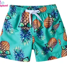 Шорты для мальчиков с объемным рисунком ананаса быстросохнущие пляжные шорты детские пляжные шорты в гавайском стиле купальный костюм пляжные шорты От 3 до 11 лет с сетчатой подкладкой