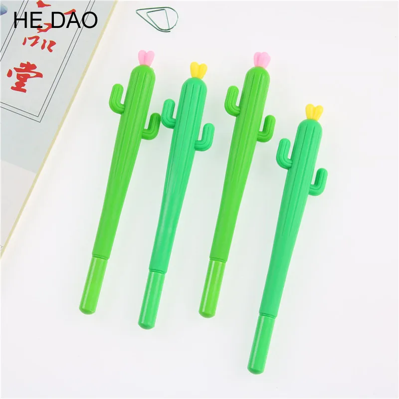 

1PC Cute Creative Cactus Gel Pens Stationery Office School Supplies Gift Gel Pen 0.38mm Black Ink