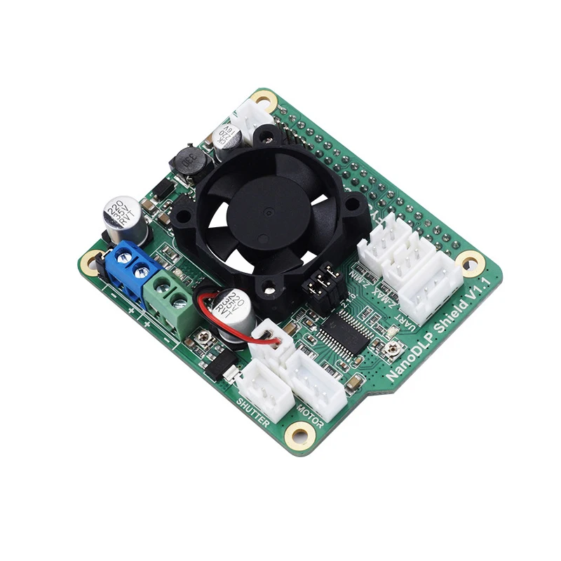Nanno DLP Shield V1.1 Raspberry Pi 3B Плата расширения 12 В Вентилятор охлаждения DRV8825 управляемый