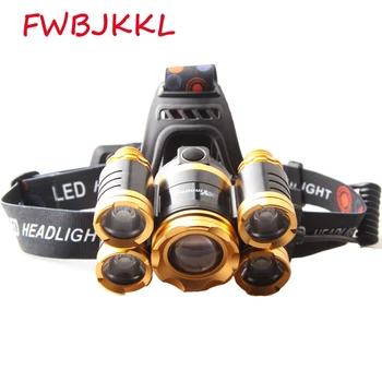 

LED Fishing Headlight Zoomable 400m T6 Wick Flashlight Torch Sensor Rechargeable Headlight Forehead Lamp USB Smart Fast Charge