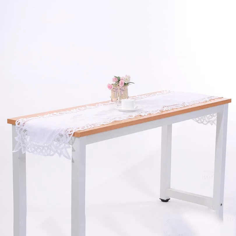 

QUNYINGXIU Table Cover Cloth Handmade Cotton Crocheted Floral Rectangular Elegant Banquet Tableclothes Wedding Long/Short Size