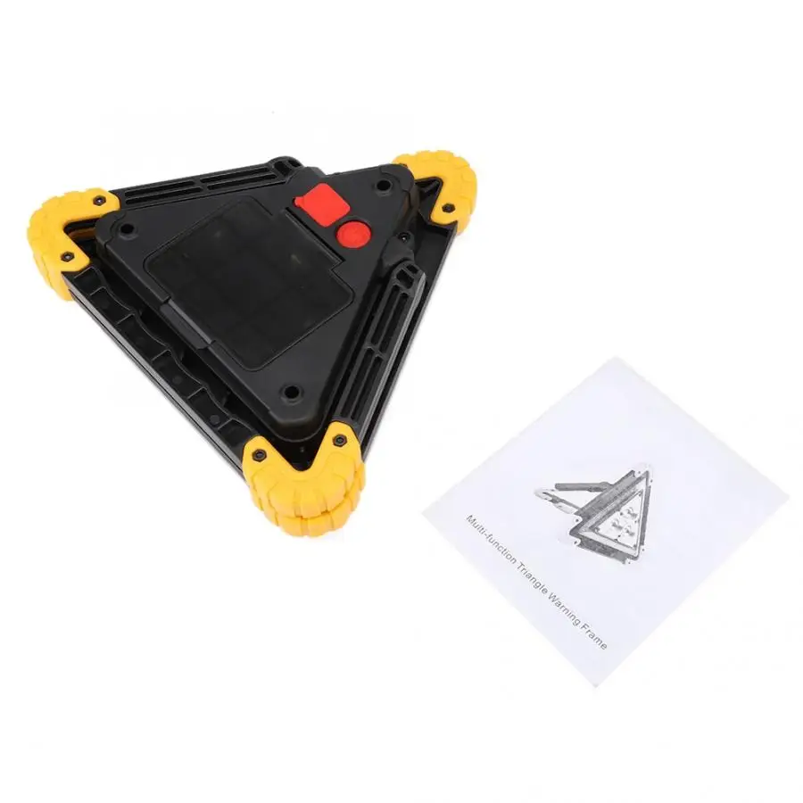 30W Multifunction Car Breakdown Emergency Safety Triangle Stop Sign with Red LED Warning Light