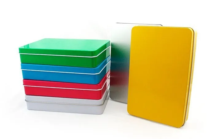 /190x130x35 мм цветная прямоугольная Оловянная коробка/жестяная коробка для конфет/подарочная упаковка/металлический корпус