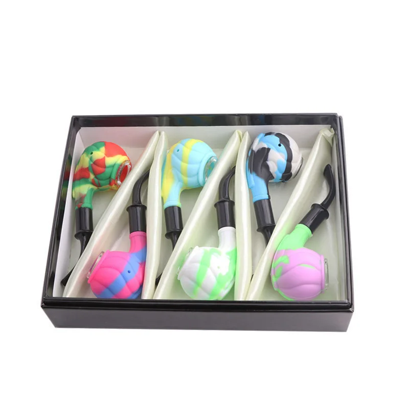 

6Pcs/Set Silicone Tobacco Pipe Grinder Herb Grinder Pipa Smoking Accessories with Gift Box for your Friend