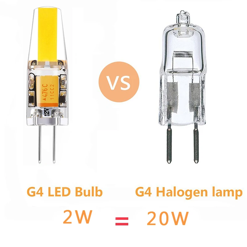 6 шт G4 светодиодный Лампа 12 V AC DC 2 W COB светодиодный G4 свет лампы накаливания 360 Угол луча заменить 20 W галогенная лампа Теплый натуральный