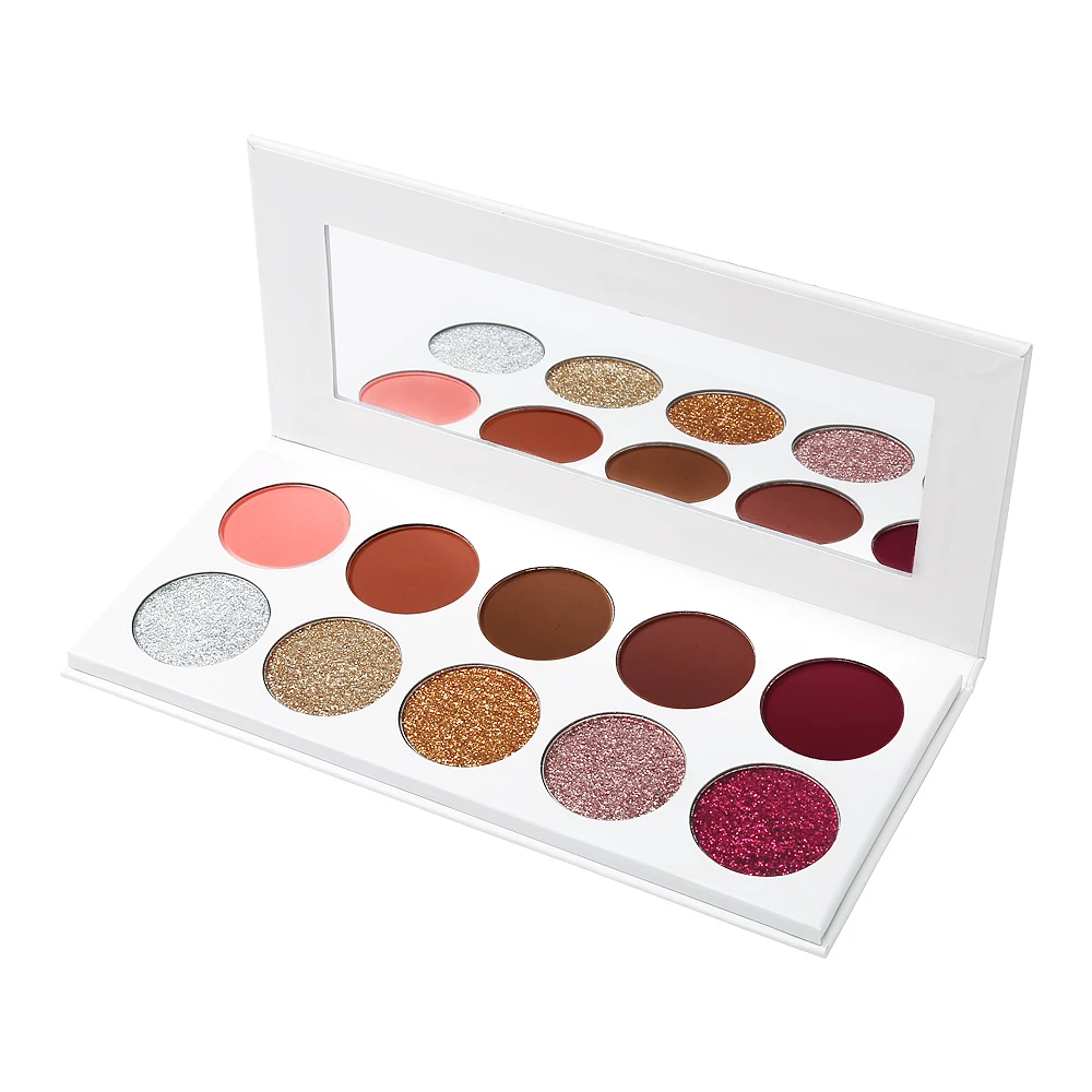 DE'LANCI Matte Glitter Eyeshadow Pallete Pressed Glitter Eye Shadow Pigment Makeup Palette maquiagem profissional completa