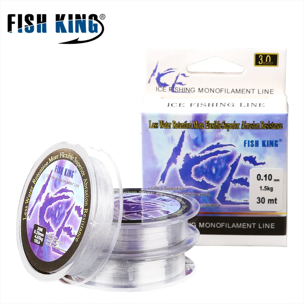 

FISH KING Nylon Winter Ice Fishing line 30M Carp Fishing Code 0.08-0.25