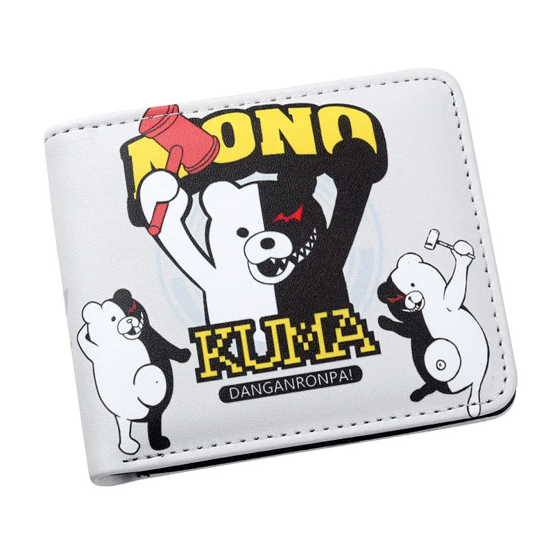 Мультяшный аниме Danganronpa медведь Монокума кошелек для молодых людей двойной