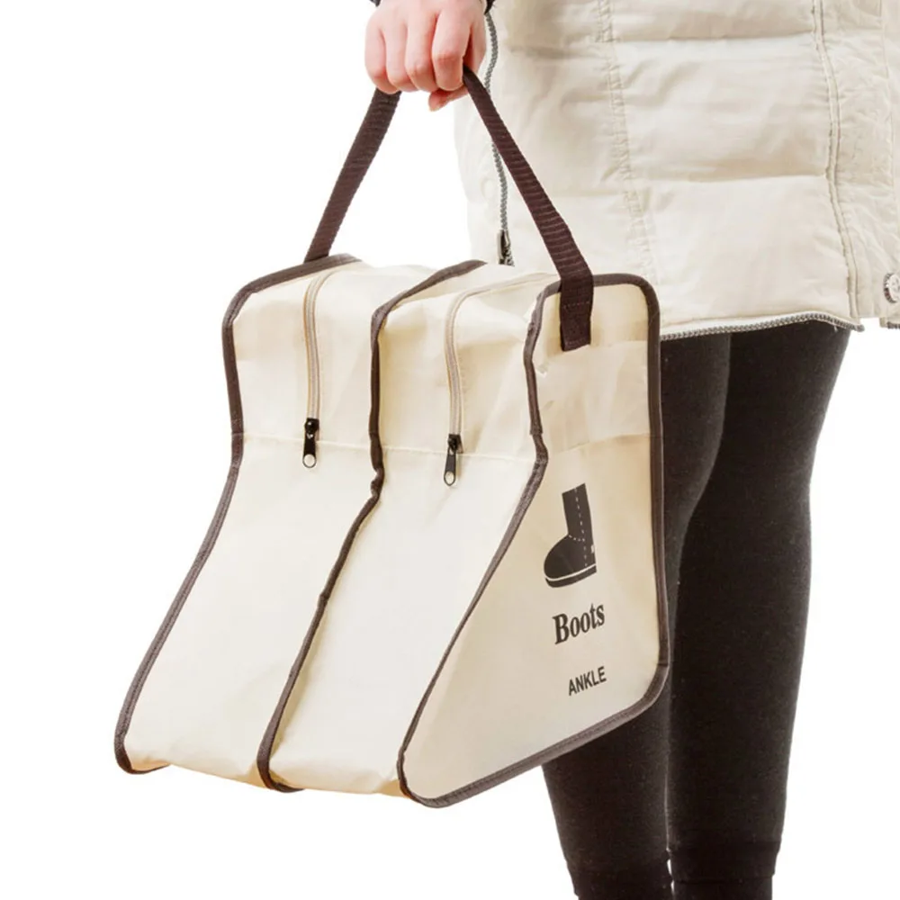 

Portable Big Shoes Storage Bags Hanging Closet Cabin Shoe Cover Boots Organizer Sack Storaging Bag With Zipper Boot Protector
