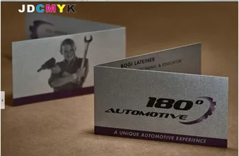 

1000pcs Modern high-grade Folding busi ness card 300G GLOSSY OR MATTE custom busi ness card printing