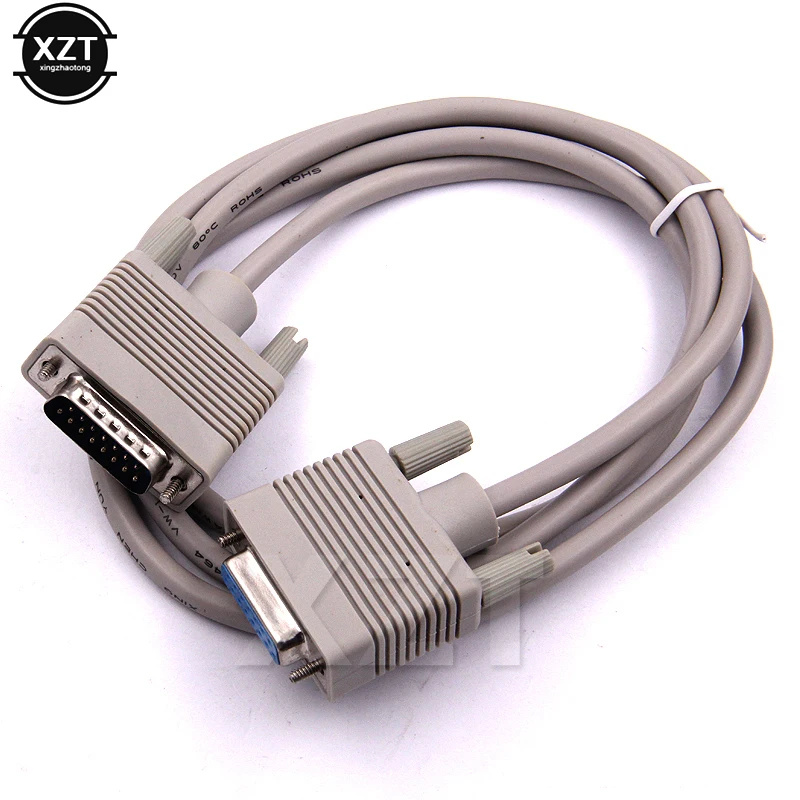 DB15 VGA LCD video Cable DB 15 Pin Two Rows Connectors male to female
