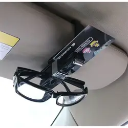Портативный автозажим для машин зажим для очков зажим для билета Черный солнцезащитный козырек автомобиля солнцезащитные очки держатель