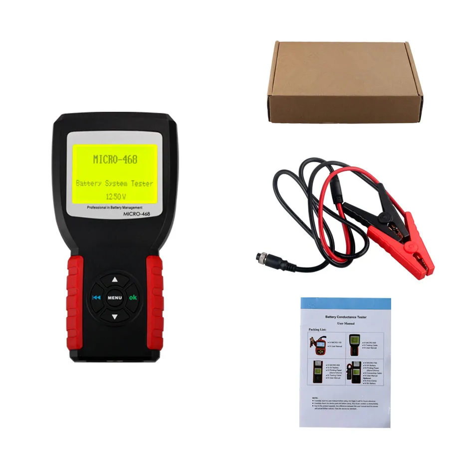  Portable Car Motor Vehicle Battery Tester 12V/24V Muliti-language Auto Digital CCA Battery Tester V