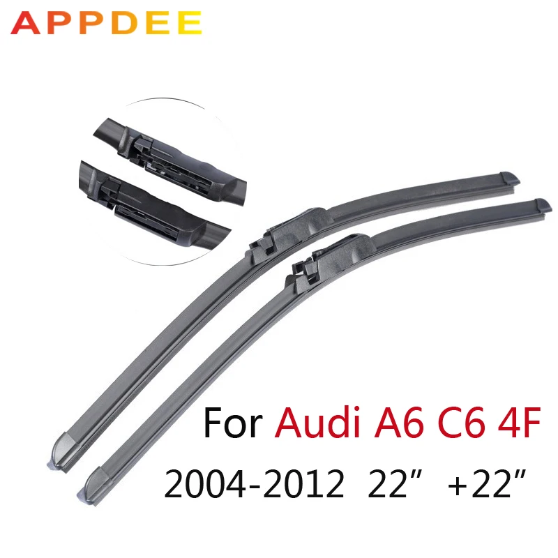 Appdee 22 ''+ 22'' стеклоочистителя для Audi A6 C6 4F 2004 2005 2006 2007 2008 2009 2010 2011 2012 ветровое стекло авто аксессуары