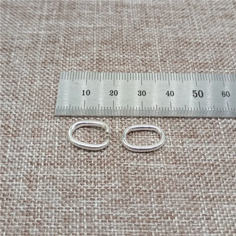 925 пробы серебряный овальный прыжок кольца открытый или закрытый 14,5 мм x 10 мм 2 мм толщина для браслета ожерелье