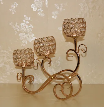 

New European 3heads Metal Candle Holder