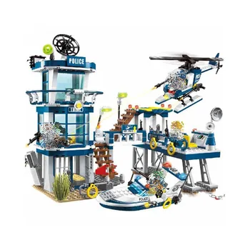 

1916 ENLIGHTEN City Water Police Station Series Plan Breakout Building Blocks education Toys For Kids gifts Compatible With Toys