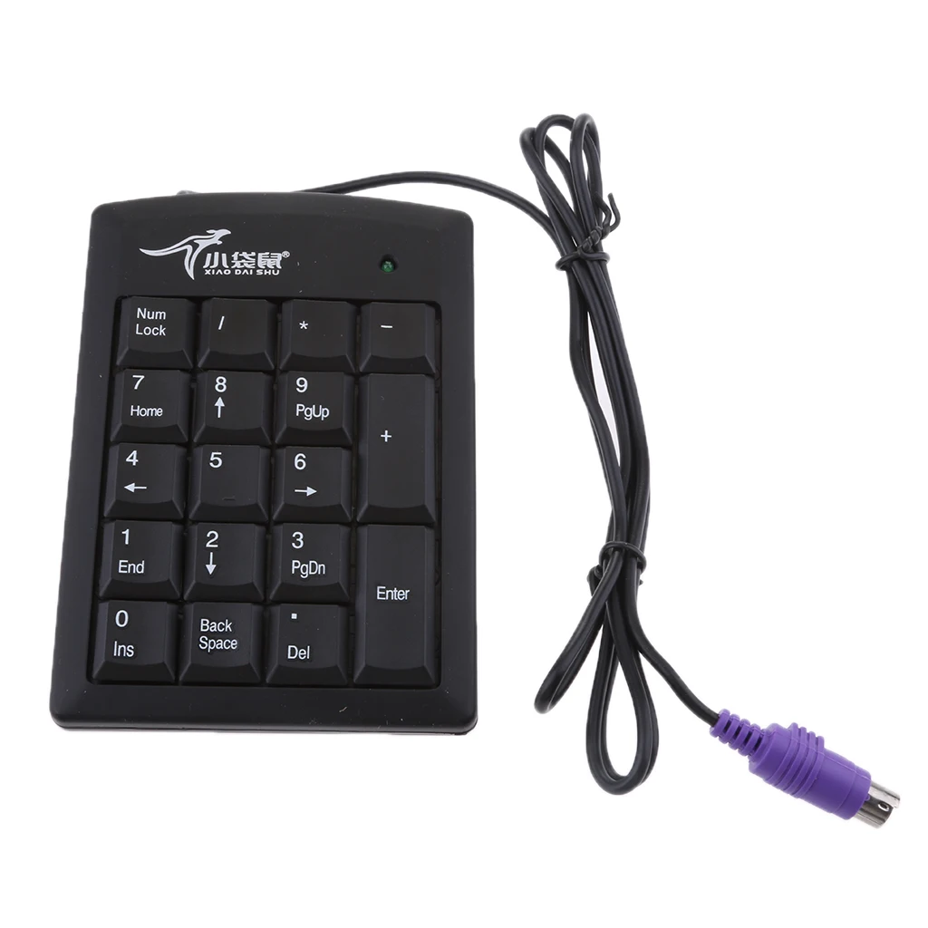 PS2 18 Keys Number Pad Mini Numeric Accounting Keypad Calculator Keyboar