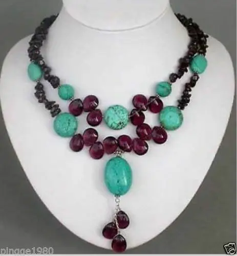 

0002118 Beautiful Amethyst and turquoise necklace