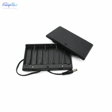 10 шт. 8xAA батарея Чехол Держатель Разъем провода соединительные коробки с S, переключатель и крышка, провод постоянного тока его Plug