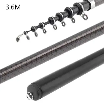 

3.6m 7 Section Carbon Fiber Surf Spinning Pole Telescopic Rock Carp Fishing Rod