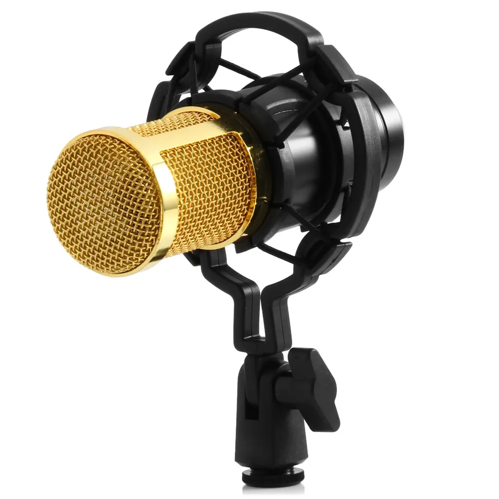 

BM-800 Dynamic Condenser Wired Microphone Mic Sound Studio for Recording Kit KTV Karaoke with Shock Mount Holder Mikrafon