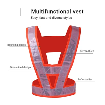 

Direct V Word Reflective Vest Safety Work Protective Suit Reflective Safety Vest Traffic Police Security Clothing Work Coverall