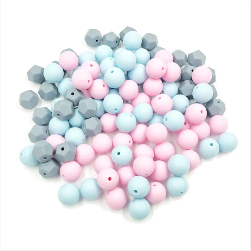 

10Pcs Natural Silicone Beads Round 15MM Chew Nursing Beads Charm Necklace Pendant BPA Free Baby Teething Teether Toys