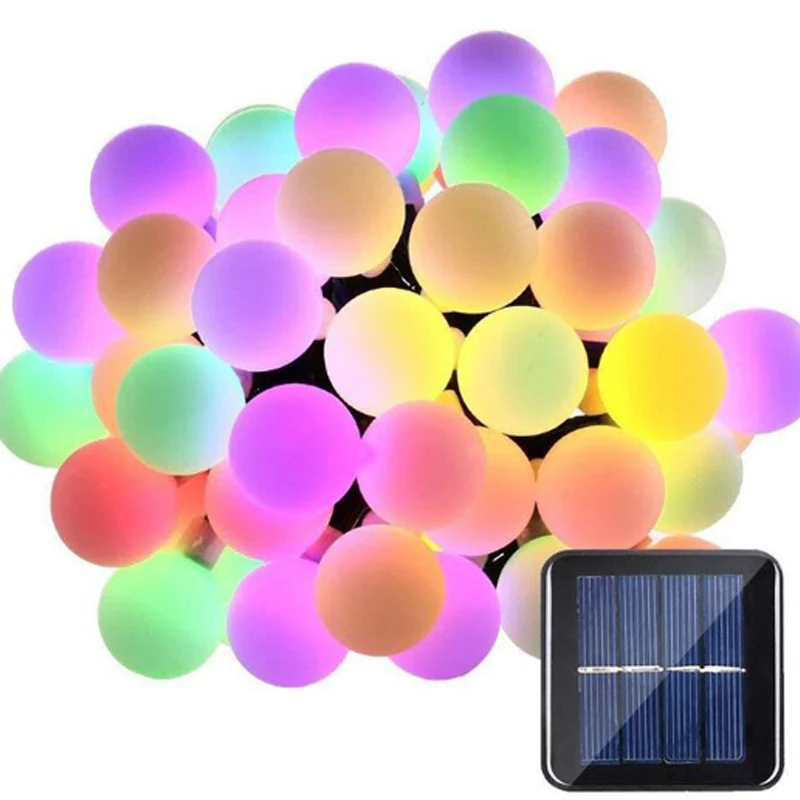 7M50LED Ball String Lights Garland Solar Powered Fairy Lights Waterproof Solar Lights For GardenIndoorOutdoorParty Decor (3)