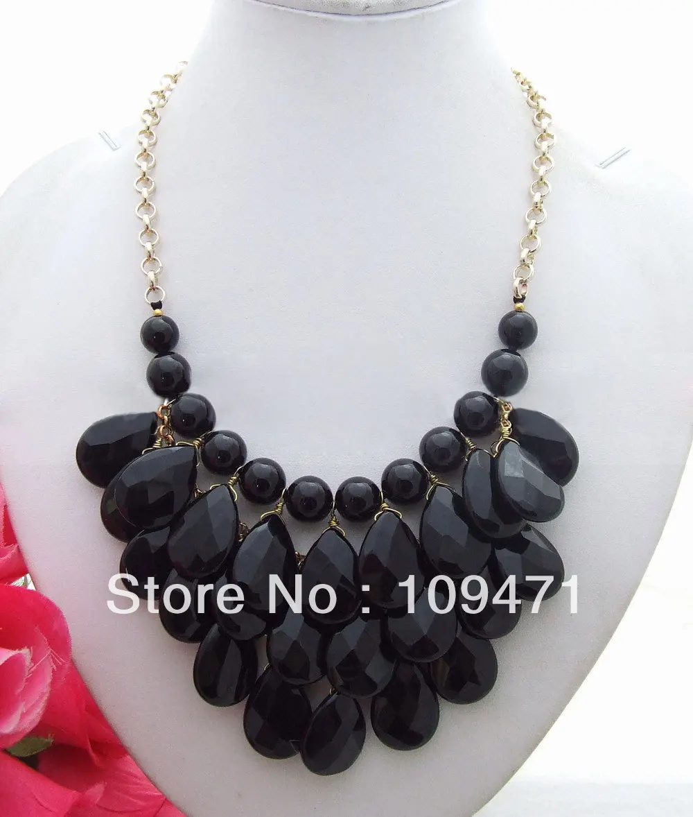 

Faceted Onyx Necklace free shippment