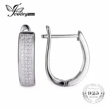 Jewelrypalace 0.5ct cubic zirconia conjunto de canales eternidad aniversario clip en los pendientes de plata de ley 925 de la boda de regalo para el amigo