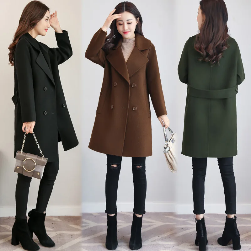 Couleur Taille 1 2 Grande Col Veste 4 Double down Automne Boutonnage Femmes Loisirs Laine Pure 3 Hiver En Garder Chaud Turn De À Au Nouvelle qBntxY4