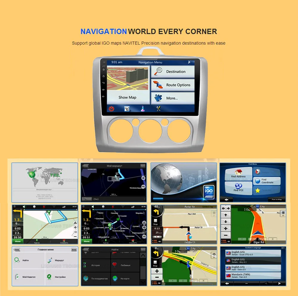 Discount Funrover 8 cores 2 din car dvd radio player for Ford Focus 2 2004-2011 Mondeo Galaxy car gps navi multimedia stereo headunit  2G 19