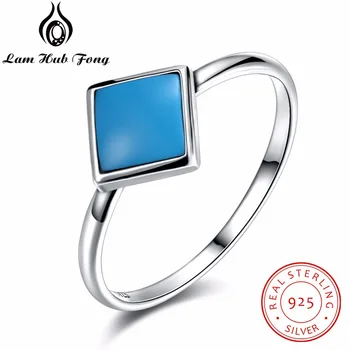 

925 Sterling Silver Jewelry Rings for Women Blue Zircon Geometric Classic Style Rings Gifts For Mother's day