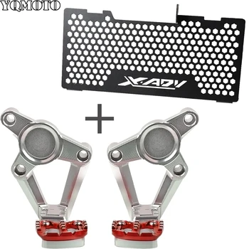 

Motorcycle Accessories Folding Rear Sets Articular Footpeg radiator grille guard protector For Honda XADV750 2017 2018 X-ADV 750