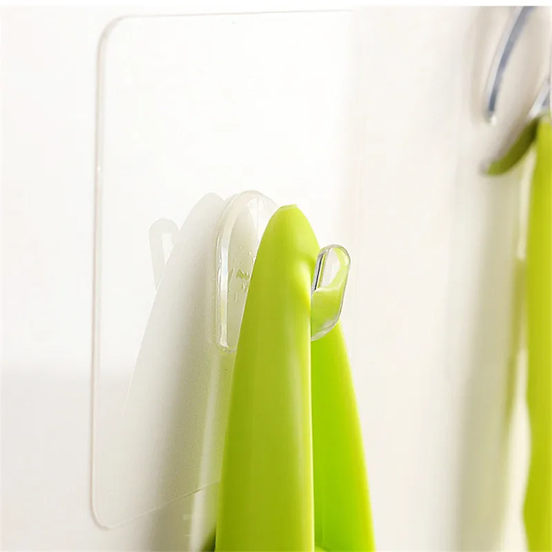 Vacclo 6 шт./компл. бесследный настенный крюк для хранения кухонная сумка клеящиеся крючки крючок для кухни ванной держатель полотенец Органайзер инструмент