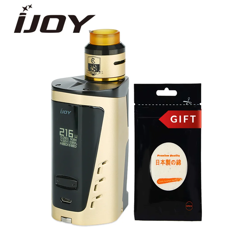 

Original IJOY CAPO 216 SRDA 20700 Squonker Kit with COMBO SRDA Tank & 216W Max Output & Gifts Cotton E-cig Vape Kit No Battery