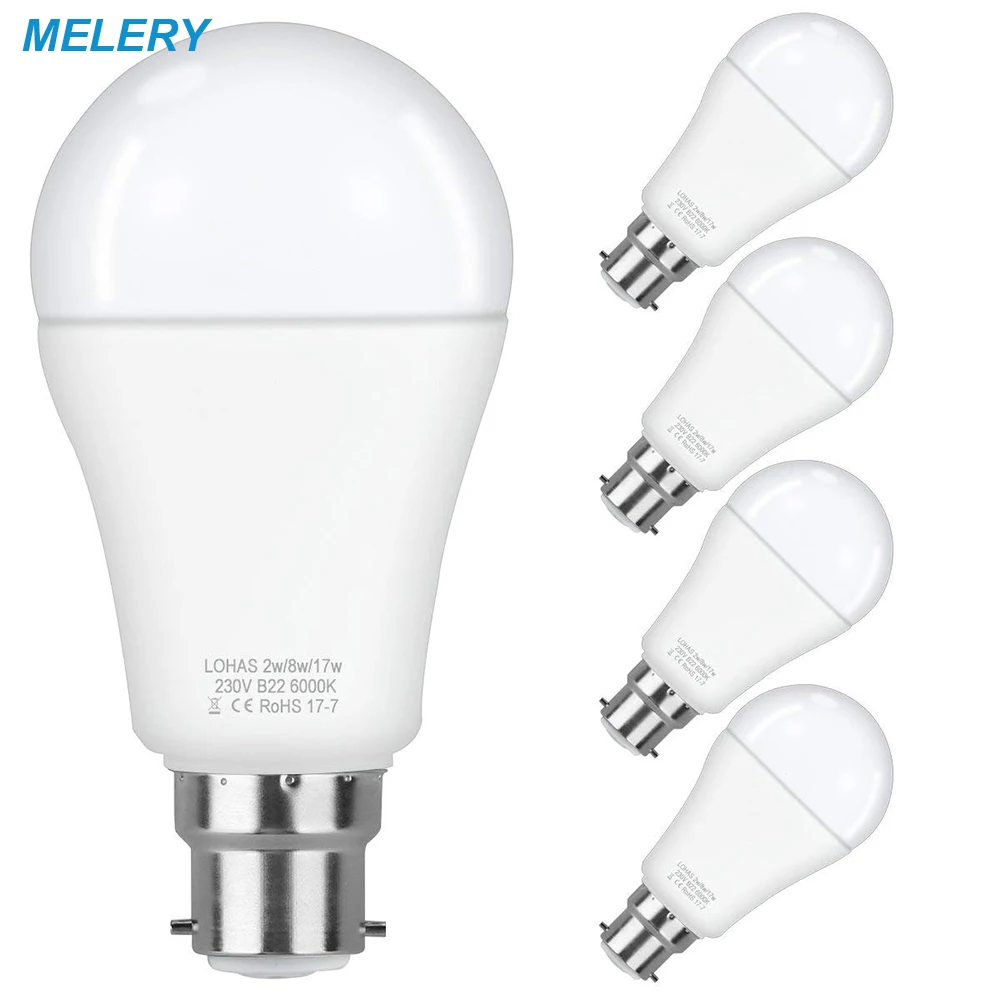 

LED Light Bulbs Dimming 25W/60W/150W Equivalent Warm Day White 6000K B22 Bayonet 2W/8W/17W Dimmer 3in1 SceneSwitch Ligh-4PACK