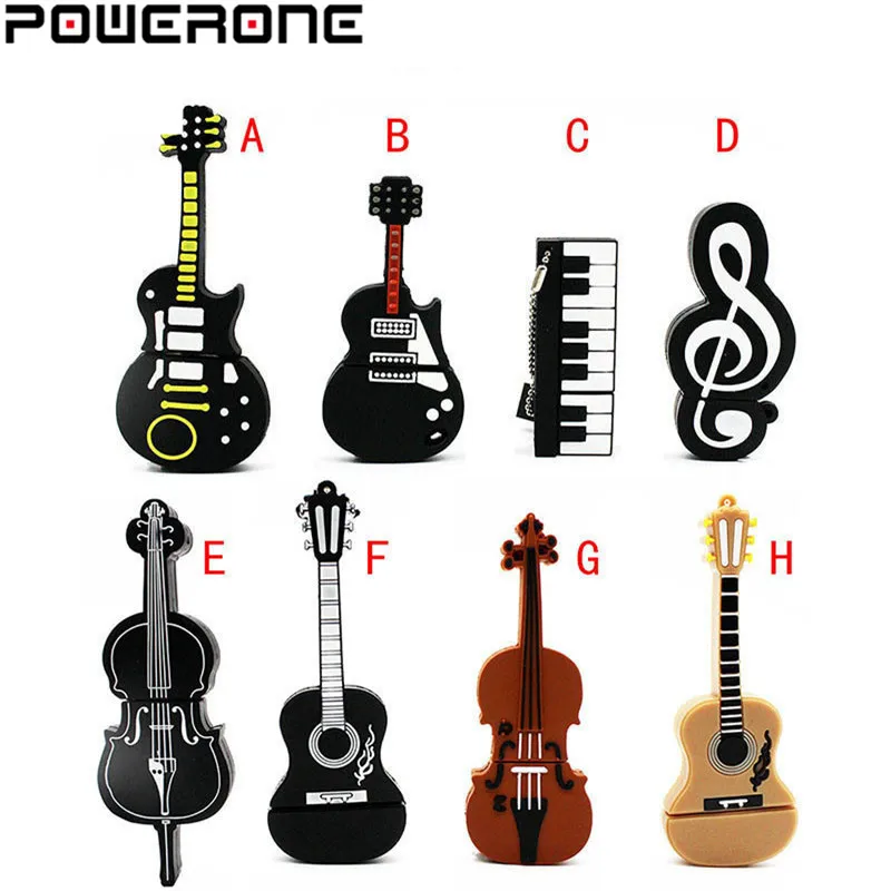 

POWERONE guitar piano music mark USB flash drive pen drive music instrument memory Stick Pendrive 4gb 8gb 16gb 32gb u disk