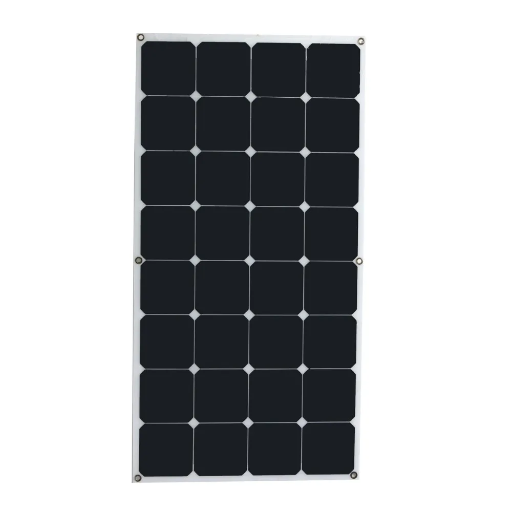 High conversion rate and high efficiency output 18V 100W Monocrystalline Solar Panel Semi flexible diy solar module for boat RV High conversion rate and high efficiency output 18V 100W Monocrystalline Solar Panel Semi flexible diy solar module for boat RV