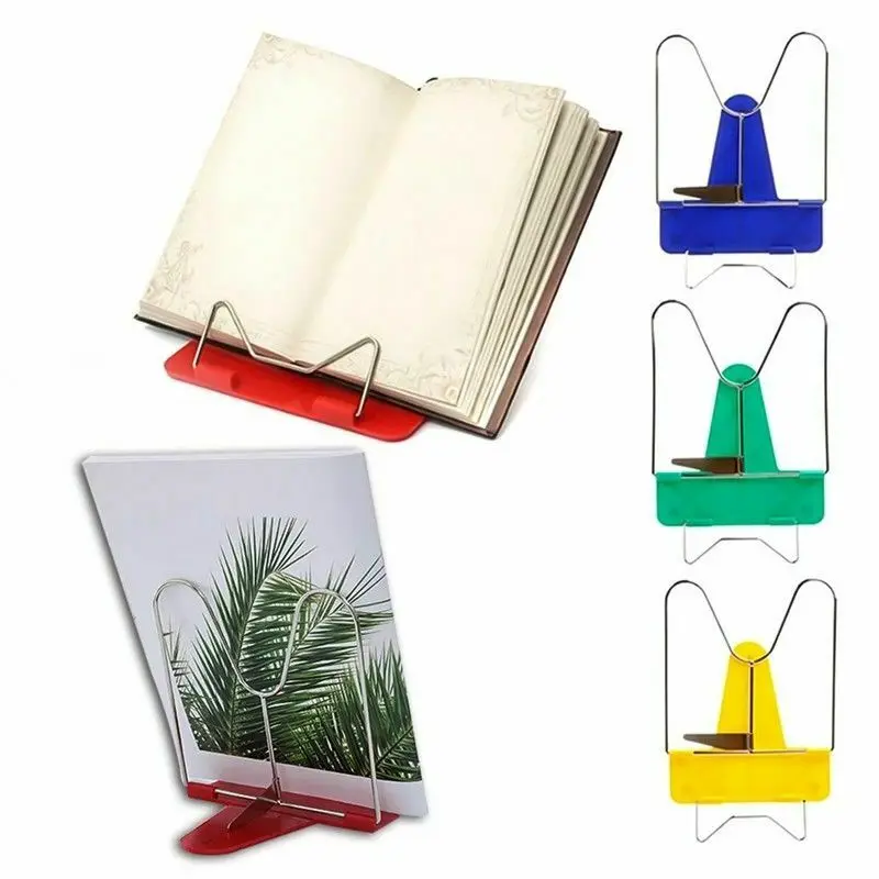 

1pcs Multifunctional Portable Reading Bookshelf Adjustable Angle Metal Book Stand Fordable Document Book-Reading Holder