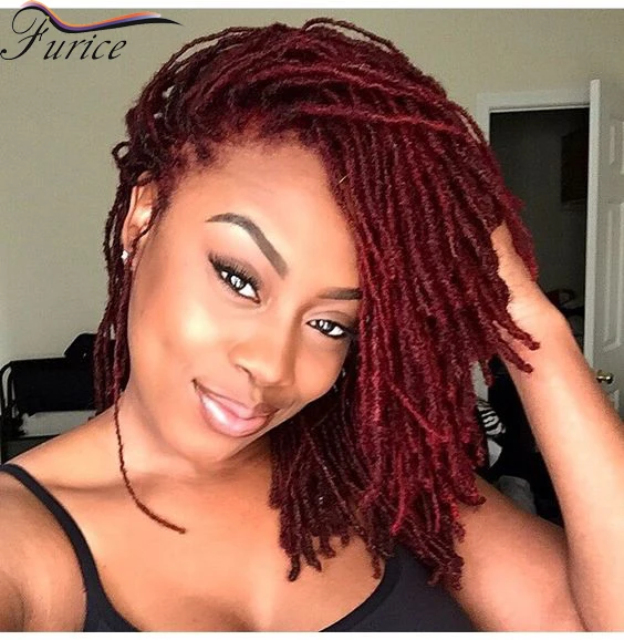 2016 New Hairstyle Faux Locs Red Hair Curly Crochet Hair Extensions Afro Kinky Curly Hair Bundle Deals Cheap Soft _ - AliExpress Mobile