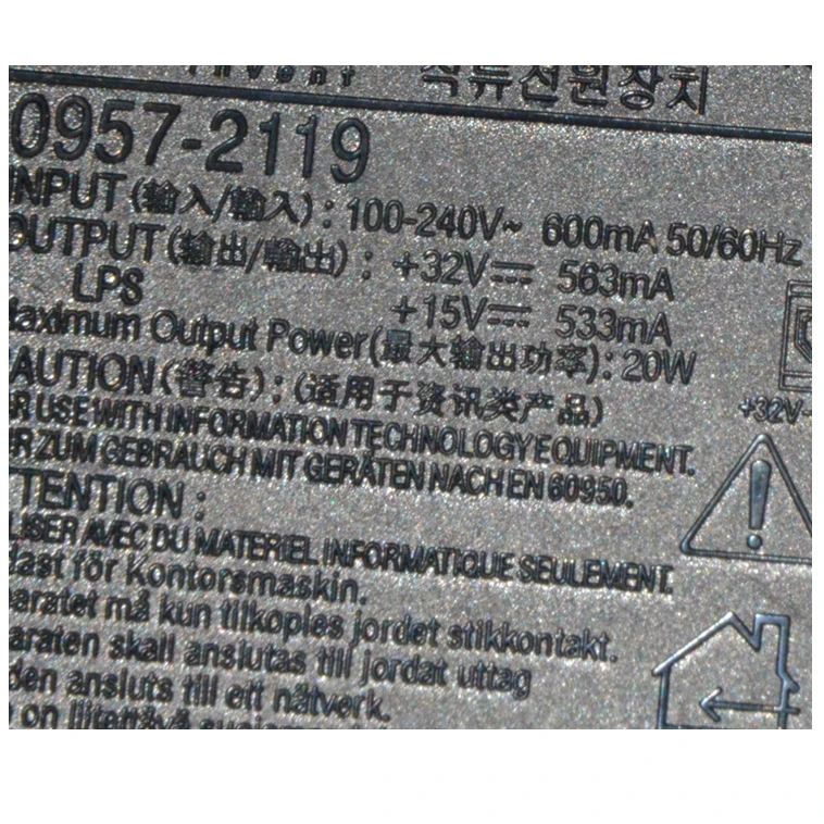 0957-2119 32 V 563mA 15 V 533mA блок питания принтера для hp Deskjet F380 печати AC адаптер постоянного тока для зарядного устройства
