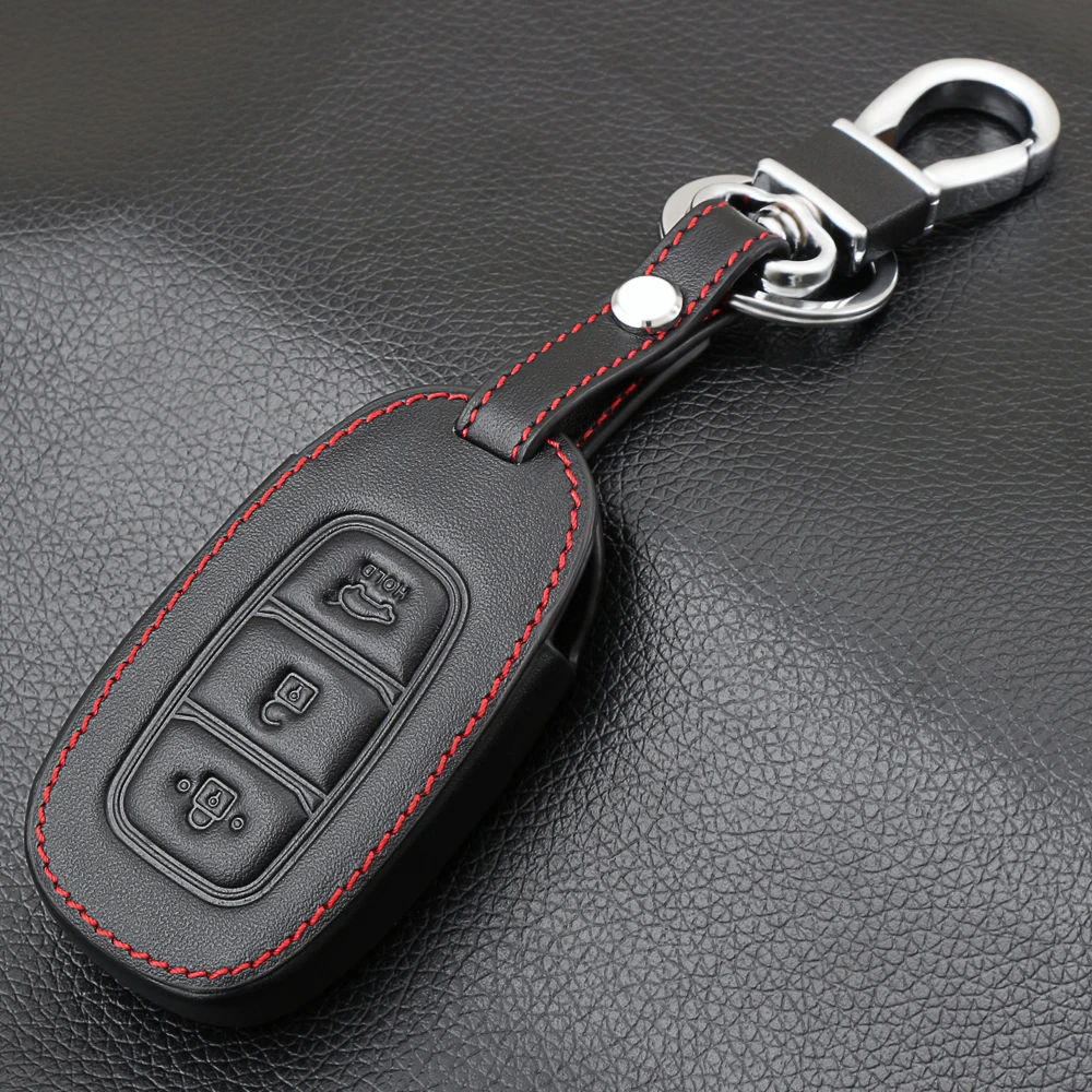Кожаный Автомобильный Брелок дистанционного управления с ключом чехол для Hyundai