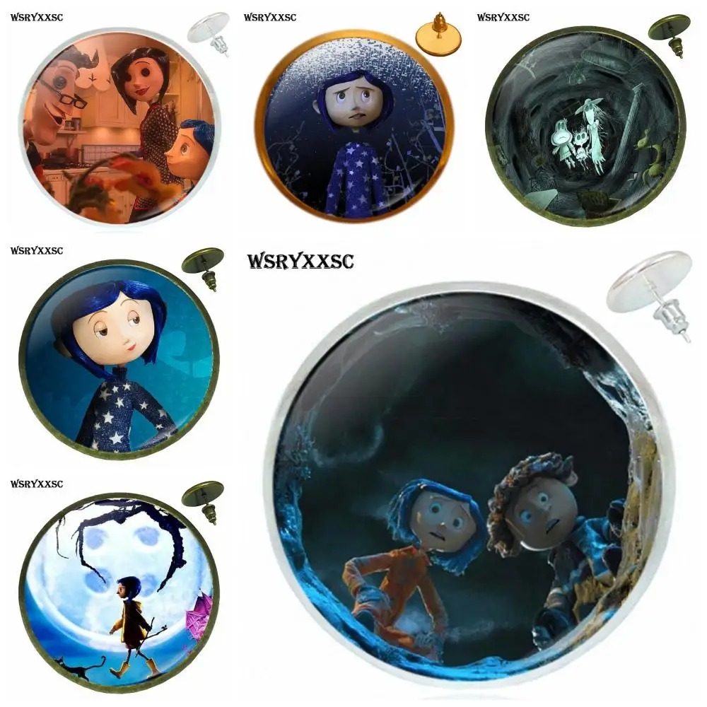 

EJ Glaze For Schoolgirl Maxi Coraline Glass Cabochon Bronze/Silver/Golden Clip Ear Hook Stud Earring Jewelry